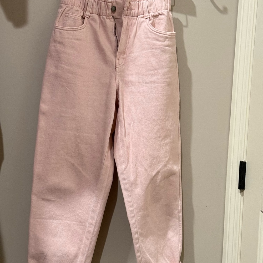 H&M Light Pink Straight Leg Jeans